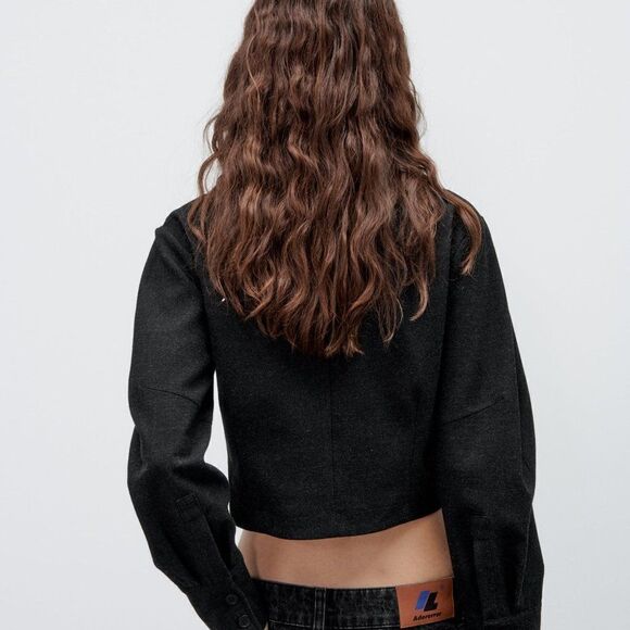 ZARA CROPPED SHIRT JACKET NEW - Picture 5 of 8